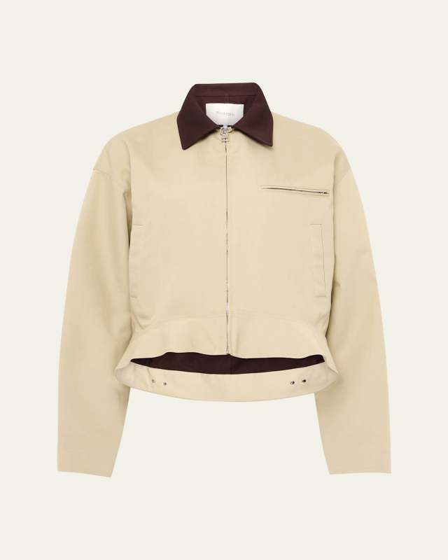 Curved Hem Workwear Jacket